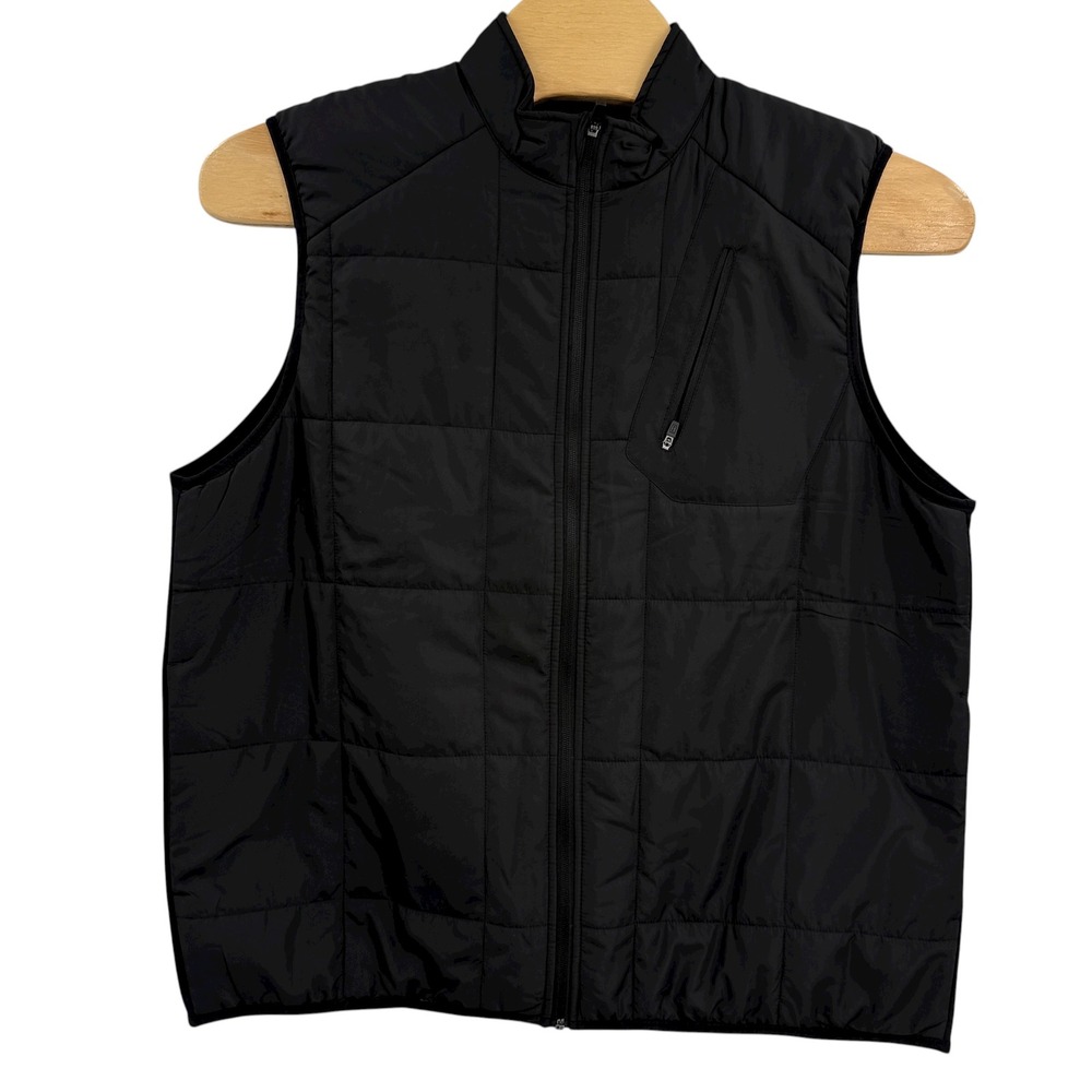 PGATOUR Mens Black Quilted Golf Vest‎ Full Zip XL